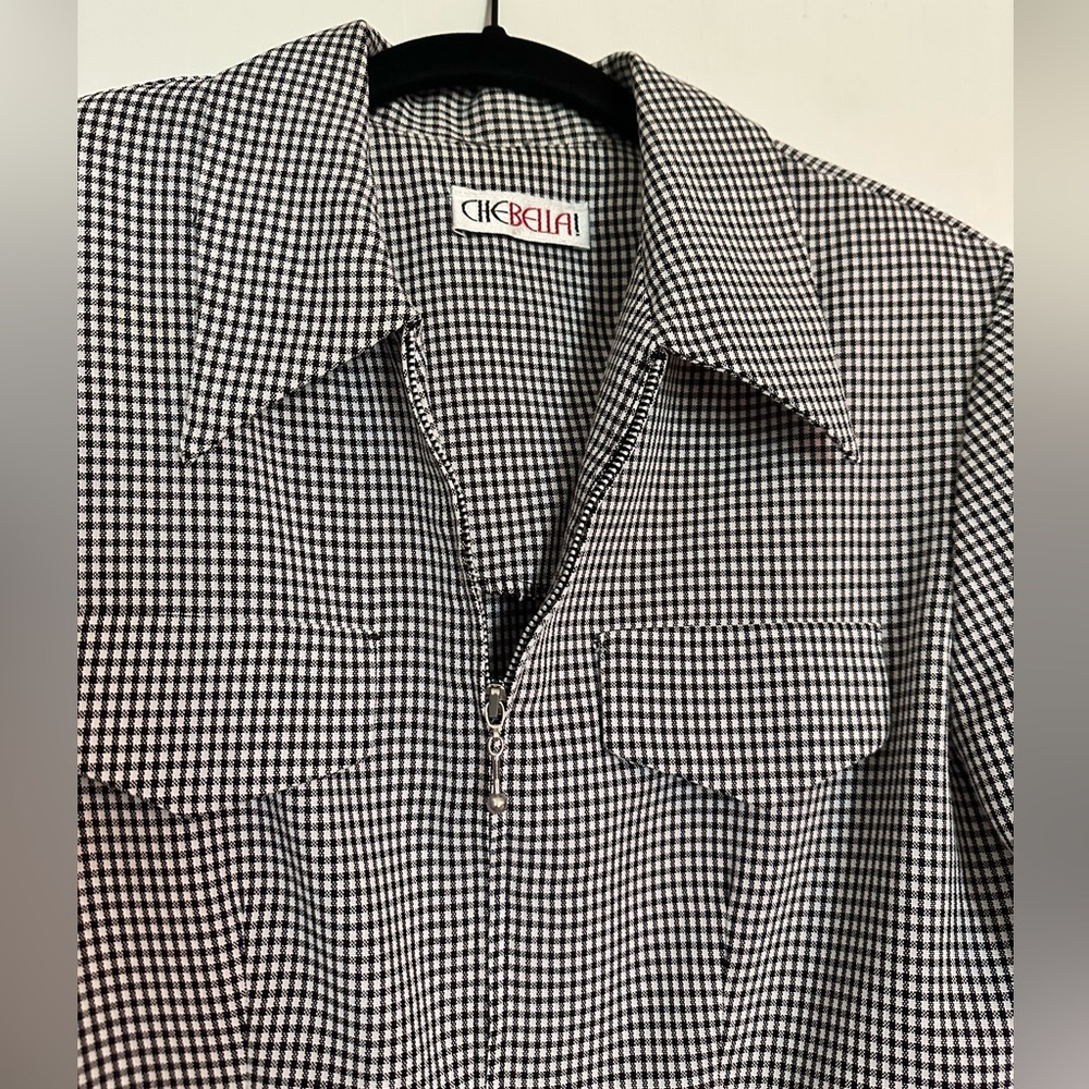 Plaid Cropped Jacket - image 3